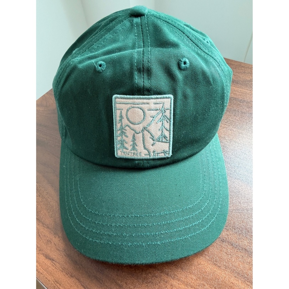 Tentree Boreal Wolf Peak Hat Unisex OS Forest Pine Green NWT Embroidered Patch